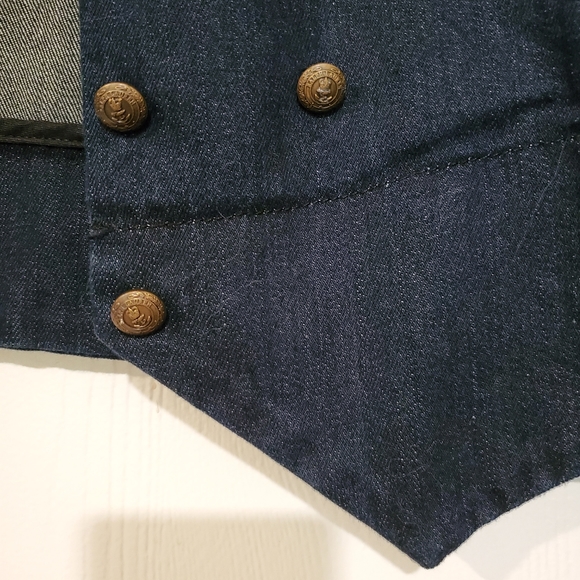 Ralph Lauren Dark Blue Structured Denim Military Jacket, Sz 14 - Picture 6 of 11